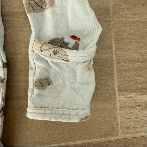Angel Dear sea otter print one-piece footsie. 6-9 months. - Picture 4 of 7